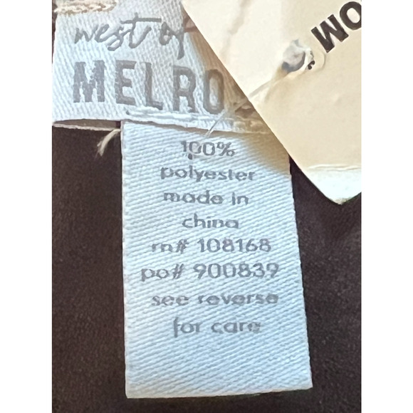 West of Melrose Dress Womens Size M Brown Short Satin Vintage NWT Deadstock - Picture 10 of 14